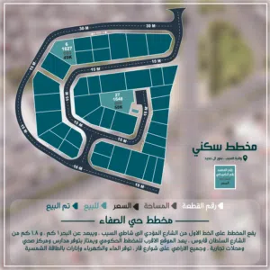 السعر لن يتكرر ولايه السيب مخطط حي الصفاء سور ال حديد توفر الشوارع والانارات وجميع الخدمات