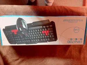 طقم كيبورد مع فارة ويرلس فاخر نوع HK6700