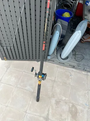 سنارة صيد black wolf rod and reel سناره و بكرا مستعمل مره واحده فقط و حالته جيد جدا و مع خيط سنارة