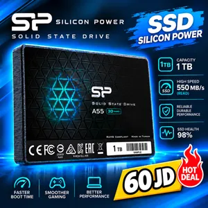 متوفر SSD 1T Silicon power هيلث : 98% السعر : 60 دينار فقط يساعدك في عملك من أحسن ال SSD ب السوق