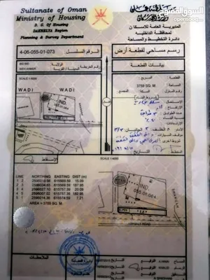 Commercial Land for Rent in Al Dakhiliya Bidbid