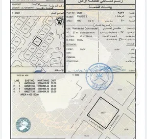 ارض سكنية تجارية العامرات