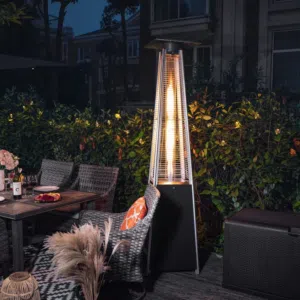 Climate Plus Pyramid Patio Heater Stainless Steel and Black Color Available