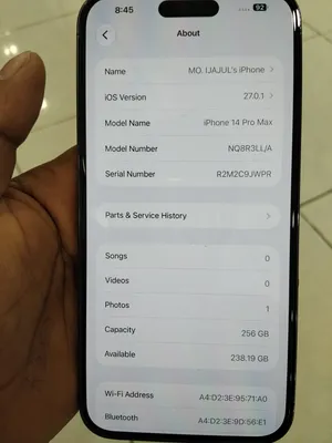 iphone 14 pro max 256 GB storage Deep purple colour
