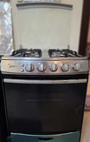 Midea 4 burner gas cooker stainless steel فرن ميديا