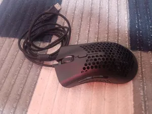 gameing mouse black honeycomb RGB