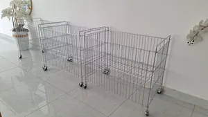 سلة معدنيه عدد 3 لون فضي (Bran) Basket metal number 3 silver colour