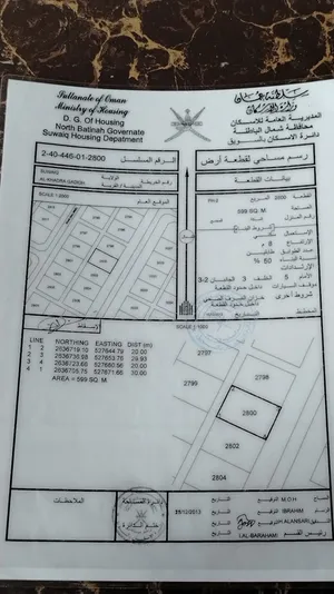 Residential Land for Sale in Al Batinah Suwaiq