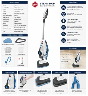 Hoover Steam Mop – Powerful Chemical-Free Floor Cleaner
