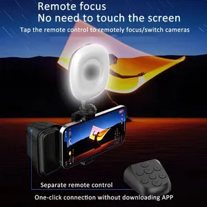 Poignée de Prise de Vue Photo/Vidéo pour Téléphone avec Télécommande et Lumière LED - قبضة التصوير ا