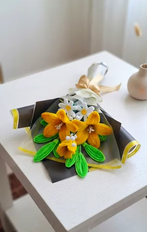 بوكيه ورد مخملي دائم