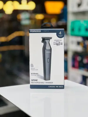 Brand New Porodo Spine rechargeable trimmer in oman  Precision blades