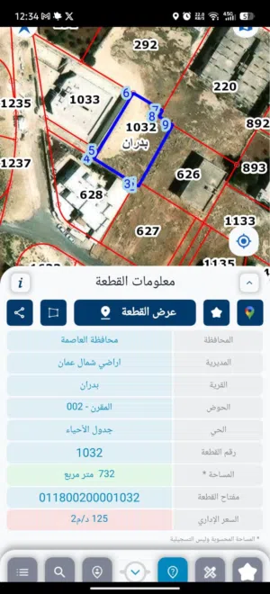 ارض في شفا بدارن للبيع مخدومه تصلح فيلا او اسكان
