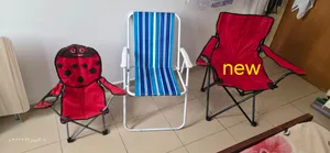 Three picnic chairs, one new others in very good condition ثلاث كراسي رحلات واحدة جديدة الباقي جيدة