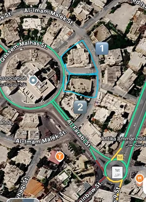 Land with 2 heritage buildings in Jabal Amman 1st Circle