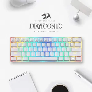 كيبورد ريد دراغون ميكانيكي اصلي REDRAGON 60% USB WIRED KEYBOARD BROWN SWITCH