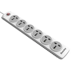 وصلة كهرباء Huntkey SZN601 6 مخارج Universal Power Strip كابل 3 متر 2500W
