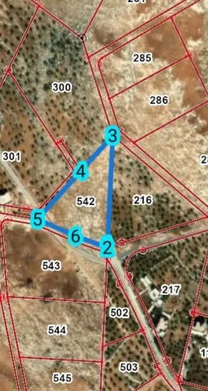 ارض للبيع الدونم ب 50000 الف  مساحتها 5 دونومات