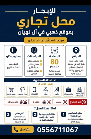 للايجار  محل تجاري