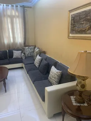 Large L-Shape Sectional Sofa Set with Pillows – Quick Sale (800 SAR)