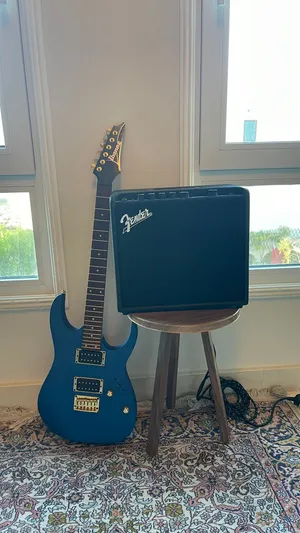 Ibanez RG Electric Guitar (Metallic Blue, Gold Hardware) + Fender Mustang LT25 Amp Bundle
