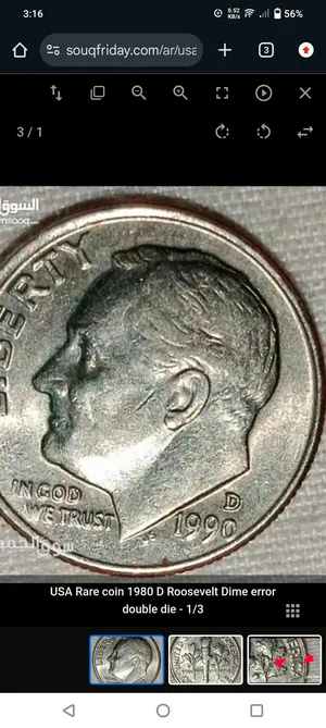 USA Rare coin 1980 D Roosevelt Dime error double die 20000.00 $