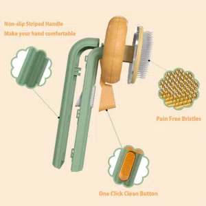 Pet combs for cats and dogs Pumpkin Self Cleaning Slicker Comb Tangled Hair