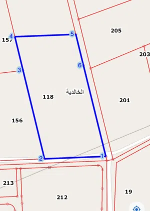 قطعة أرض للبيع بالخالدية المفرق