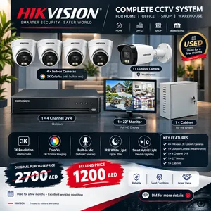 Hikvision CCTV System 5 Cameras + DVR + 22 Monitor AED 1,200