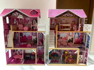 بيت باربي خشبي           Wooden Barbie Dollhouse