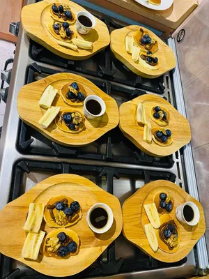 طقم صحون خشب