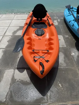 LIKE NEW KAYAK COLOUR ORANGE: BHD 75 — USA DESIGN — MASSIVE BARGAIN! Made by LifeTime Water Sports