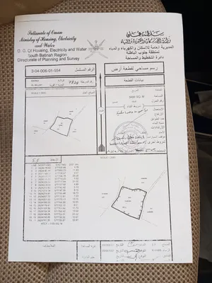 للبيع من المالك مباشرة وموقع ممتاز أرض زراعية في ولاية بركاء منطقة البلة قرب الطريق الساحلي