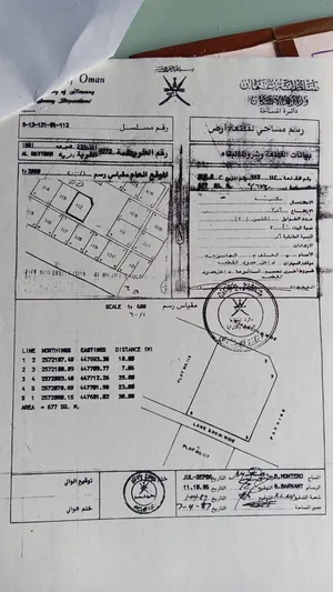 ارض للبيع في عبري منطقة الرابية
