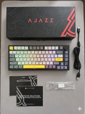 لوحة المفاتيح الميكانيكية Ajazz AK820 Pro  إضاءة RGB خلفية قابلة للتخصيص بالكامل