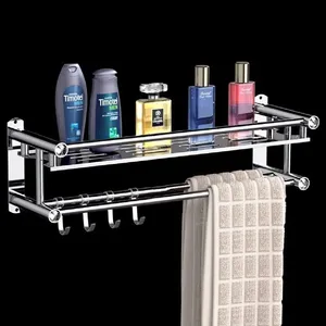 BATHROOM SHELF 2 TIER - STAINLESS STEEL