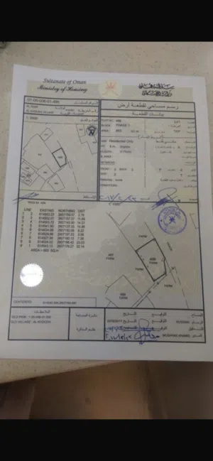 ارض سكنية في قرية الخوض