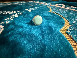 خاتم فضه بحجر فيروز