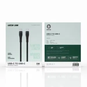 Green Lion USB-C to USB-C كيبل شحن سريع60 واط بطول 5 متر