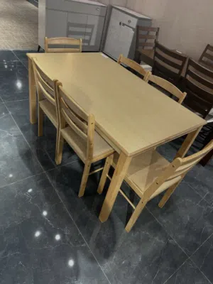 ميزطعام 6كراسي  خشب زان ماليزي اصلي  القياس 150*83*75 السعر 310 الف  توصيل بغداد 5 الاطراف 10 محافظا