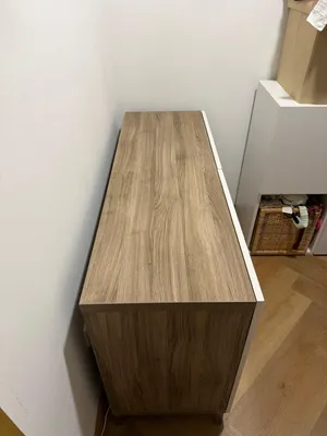 IKEA BESTÅ Sideboard – Walnut Effect & White High-Gloss