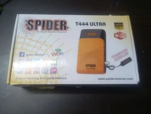رسيفر سبايدر T444 Ultra مع كرتونة وجميع وصلاتو