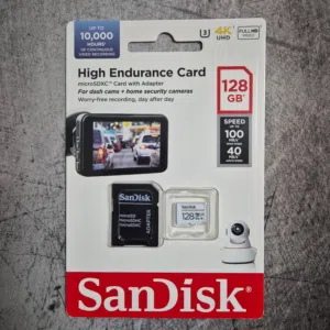 Sandisk High Endurance MicroSD Card for Dash Cam and Security Camera