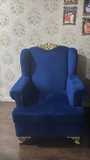 Royal blue accent chair