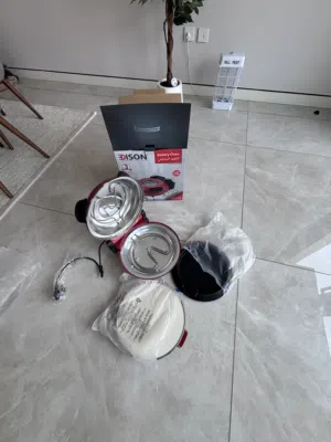 Edison electric home baker 1200W. Brand new red pizza and Arabic bread maker.