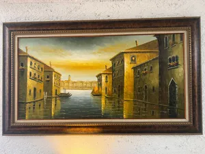 وحة زيتية كلاسيكية فاخرة حجم كبير 143*83 سم إطار مضاعف (60 دينار شامل التوصيل لعمان)