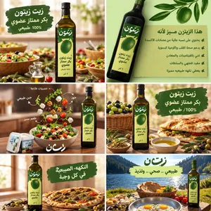 زيت زيتون بكر ممتاز عضوي طبيعي 100% – عبوة 1 لتر – للتصدير