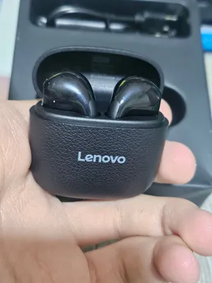 سماعة ايربودز لينوفو Lenovo أصلية جلد صوت عالي ونقي وتدعم اللمس جديدة معها وصلتها الأصلية سعرها 20د.
