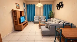 غرفه وصاله مفروش للإيجار الشهري في ابراج عجمان وان 1BHK for monthly rent in Ajman one tower