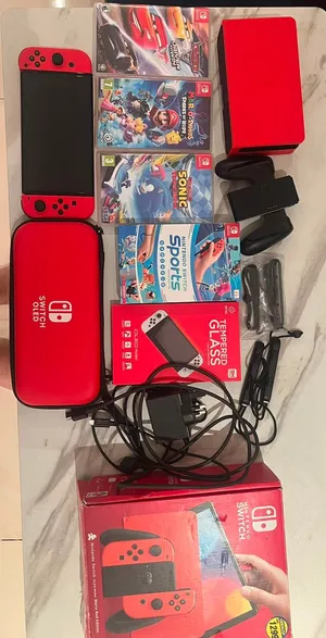 Nintendo Switch OLED Excellent condition 4 games Case